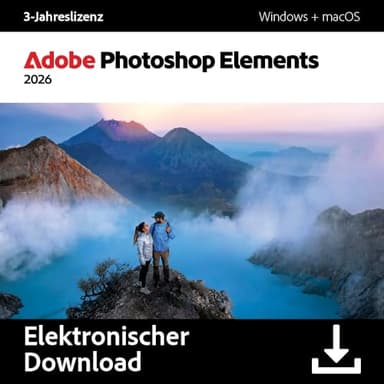 Adobe Photoshop Elements 2026 |3-Jahreslizenz | 1 Gerät│1 Benutzer│PC/Mac│ Download