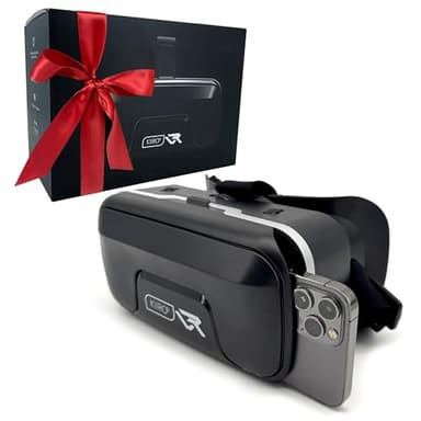 Kiiroo VR Headset für Handy – Mobile VR Brille für iPhone, Android & Windows, 5,5"-7,2" Geräte, Brillenträger-freundlich, 40mm HD Linsen, IPD & Fokus einstellbar Virtual Reality