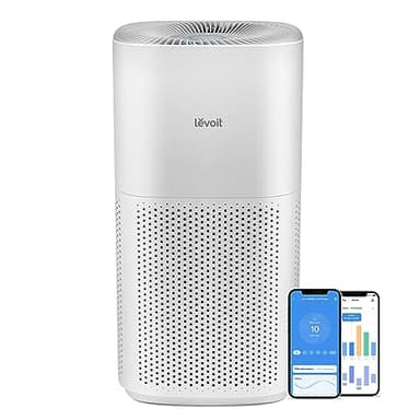 LEVOIT HEPA Luftreiniger für Raucherzimmer Allergiker, CADR 697m³/h bis 147㎡ Wohnung, PM2,5 Luftqualitätsanzeige & Automodus, Luftfilter gegen 99,97% von Schimmel Pollen Staub, App Alexa Steuerung