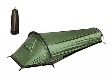 0.78kg Leicht Zelt Campingzelt Ultraleichtes-1 Mann Minipack Armee Grün 220X（50/90/50） X50CM für Wandern Bergsteigen Backpacking Outdoor Camping Klettern Reisen Wasserdichtem