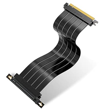 EZDIY-FAB PCIE Gen 4 16x Extrem Flexibel,Hochgeschwindigkeits Riser Kabel PCI Express 4.0 Port GPU Erweiterungskarte-Rechtwinkliger Stecker[11.8in/30cm]