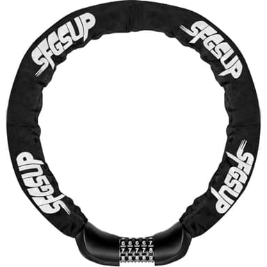 SFGSUP Fahrradschloss Hohe Sicherheit, Fahrradschloss Zahlenschloss mit 5 stellig Zahlencode, 6mmx90cm Stahlkettenglieder Kettenschloss Fahrrad Auch Geeignet für Tore/Zäune/Grills/E-Bike/Motorrad.