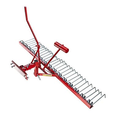 DEMA Traktor ATV Anbau Rasenstriegel DAR120 – 120 cm Entmooser Rasenkamm Vertikutierer 6-stufig für Rasenpflege