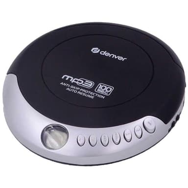 Denver Tragbarer CD-Player DMP-391. Walkman kompatibel mit CDs, CD-R und CD-RW CD-RW. Anti-Schock-Funktion Mit Bassverstärkungssystem, Kopfhörer