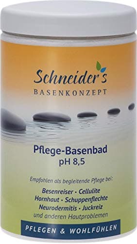 Schneider's Pflege-Basenbad 1400g | Handmade in Germany | Von Heilpraktikern entwickelt | Basisches Badesalz zur Entsäuerung für samtweiche Haut | Unterstützt die Entgiftung mit pH 8,5