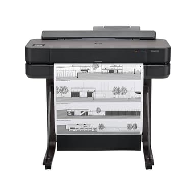 HP DesignJet T650 24 Zoll (61 cm 5HB08D), Großformatdrucker, Plotter, Standard A4-A1, 81 A1-Drucke/Stunde, Wi-Fi, Ethernet, USB, 2400x1200 DPI, Recyceltes Metall, 2 Jahre Garantie, Click, Schwarz