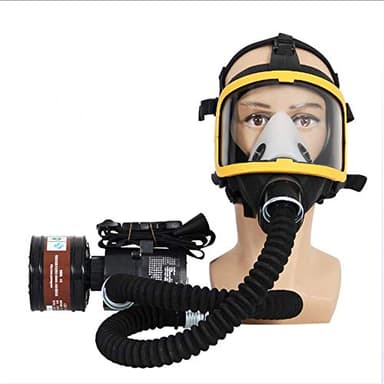 Atemschutzmaske mit Luftzufuhr und verstellbaren Silikonfiltern für Sprühfarbe, Schweißen und Laborgebrauch – sorgt für konstanten Durchfluss und Atemschutz