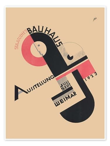Bauhaus Ausstellung Weimar I, 1923 Poster von Joost Schmidt 50 x 70 cm Beige Wandbilder Wanddeko