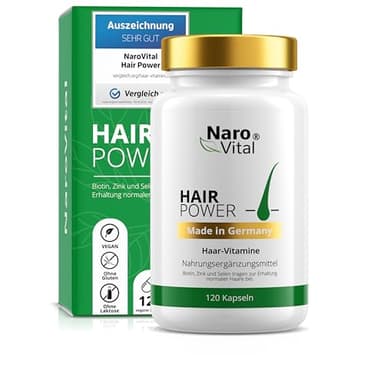 Haar Vitamine Haarausfall - 120 Kapseln I Hochdosiert mit Biotin, Zink, Selen, OPC, Hirse-Extrakt (reich an Silizium und Kieselerde) ohne chemische Haarwuchsmittel I Haarvitamine für Haar- & Bartwuchs