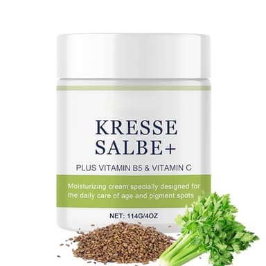 Kressesalbe Plus, 114g Kressesalbe Altersflecken Entfernen, Salbe Gesichtscreme Gegen Altersflecken, Pigmentflecken entferner, Antipigmentcreme Gesicht, Aktiv kressesalbe