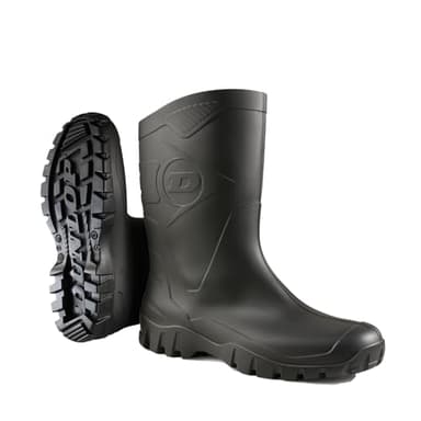 DUNLOP Dee Calf Gummistiefel – Halbhohe Regenstiefel für Damen & Herren – Wasserdicht, Leicht, Komfortabel – Schwarz – Größe 42 EU