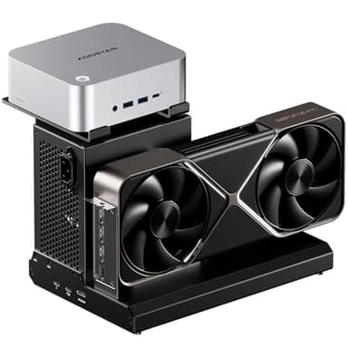 AOOSTAR EG02 eGPU Dockstation mit OCuLink & Thunderbolt 5 (80Gbps), Externe GPU Grafikkarten Dockingstation PCIex16 PCIe4.0x4, 150W DC, Unterstützt ATX/SFX Netzteile, Für Mini-PCs/Laptops/Grafikkarten