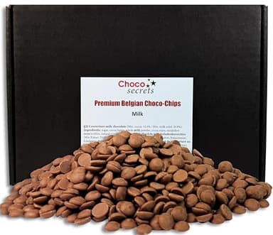 CHOCO SECRETS - 1,5 kg Vollmilch Schokolade für Schokobrunnen - Schoko-Fondue Schokolade zum Schmelzen - Chocolate Chips für Schokoladenbrunnen - Belgische Kuvertüre Drops zum Backen - Schoko-Drops