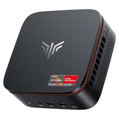 NiPoGi Hyper H1 Mini PC W-11 PRO ΑΜD Ryzen 7 6800H(Max 4.7GHz,8C/16T) 32GB LPDDR5 6400MHz/512GB M.2 NVMe SSD, Desktop PC 4K Triple Display(DP1.4+HDMI 2.0+Type-C)/WiFi 6/BT 5.2/VESA-Unterstützt