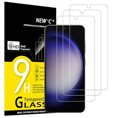 NEW'C 3 Stück für Samsung Galaxy S23 für Panzerglas, Frei von Kratzern, 9H Härte, HD Displayschutzfolie, 0.26mm Ultra-klar, Ultrabeständig