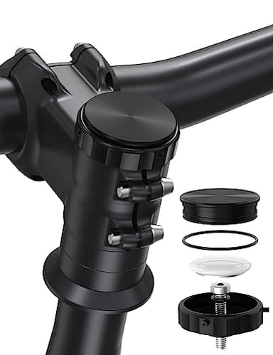 SUPMEGA Fahrradhalterung für AirTag 1. & 2. Generation, Versteckte Fahrradvorbaukappenhalterung Anti-Diebstahl-Fahrrad-GPS-Tracker-Zubehör wasserdichte AirTag-Halterung für Fahrräder