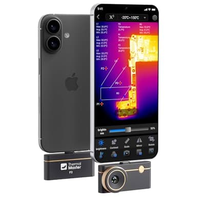 Wärmebildkameras Thermal Master P3 Wärmebildkamera für iPhone 15/16 und Android Infrarotkamera Verstellbarer Fokus X³ IR Auflösung 512x384, -20℃-600℃ PCB Inspektion