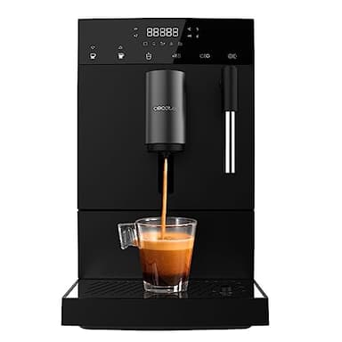 Cecotec Superautomatische Kompakt-Kaffeemaschine Cumbia Cremmaet Compact Steam, 1350 W, 19 Bar, Thermoblock, Plug&Play, personalisierter Kaffee, 5 Mahlstufen, Selbstreinigung, Dampferzeuger