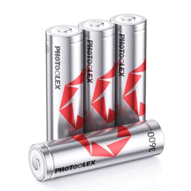 1.5V Wiederaufladbare AA Lithium Akkus (4 Stück), 3600mWh Lithium Ionen Hochkapazitäts-Wiederaufladbare aa akku 1600 + Zyklen Langlebige Wiederaufladbares Doppel A Batterie, geringe Selbstentladung