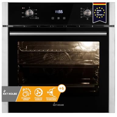 KKT KOLBE Backofen 60 cm Autark | 70L | 2,8kW | Pizzafunktion | Grill | Umluft | Heißluft | Timer | Wärmeschutzverglasung | EB8005ED