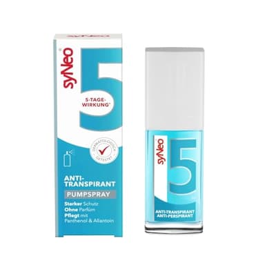 syNeo 5 Antitranspirant Deo Pumpspray – 5-Tage-Wirkung – gegen starkes Schwitzen, Schweiß & Geruch – für Body, Hände & Gesicht – dermatologisch getestet – für Damen & Herren – Made in Germany – 30 ml