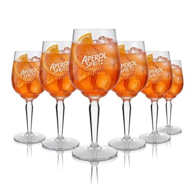 Aperol , Glas , Spritz Weingläser/Cocktailgläser 6 Stück/TOP-AKTUELL