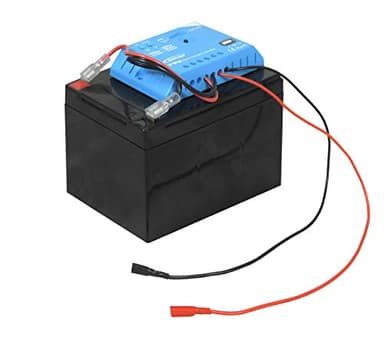 12V-Blei-Vlies-Akku 12 Ah mit Laderegler - kompakter wiederaufladbarer Akku für Ihr 9 Volt Weidezaungerät/Elektrozaungerät - mit Überlade- und Tiefentladeschutz - ideal für Solarsysteme