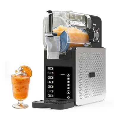 Slushmaschine 1,9 L, Slushy Maschine Für Zuhause Mit 5 Automatikprogrammen, LED Display, Selbstreinigung, Eisfreie Frozen Drink Maker Für Milchshakes, Margaritas, Smoothies,Slushie Machine