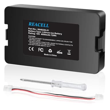 REACELL 18V 4000mAh Lithium-Ionen Akku Kompatibel für Husqvarna Automower 115H/305/310/315/315X (2020), Ersatzakku für Gardena Sileno City/Life, für Gardena sileno minimo 250 Mähroboter