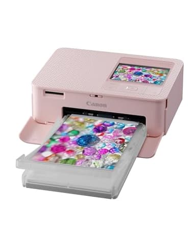 Canon SELPHY CP1500 Mini Fotodrucker mobil tragbar unterwegs (bis Postkartengröße 10x15cm, WLAN, kabellos, Thermosublimation, App, farbstabil 100 Jahre) pink [ohne Farbband/Papier, ohne Akku]