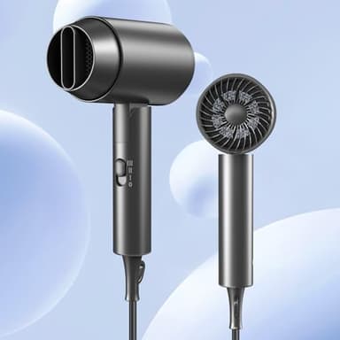 Haartrockner 1800W Professionell, Klappbar & Leichtgewicht Reisefön, Leistungsstarker Schnelltrockner mit 3 Temperaturstufen, Ionen-föhn für Glänzendes Haar, Geräuscharmer Föhn für Zuhause & Reise