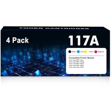 117A MFP 179FWG 178NWG Toner Kompatibel für HP 117A Toner Set für HP Color Laser MFP 178nwg 150nw 179fnw 178nw 150a 179 178 150 W2070A W2071A W2072A W2073A (4er-Pack, Schwarz Cyan Gelb Magenta)