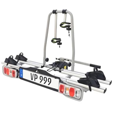 Fahrradträger Anhängerkupplung VDP – Fahrradträger E-Bike für Anhängerkupplung 2 Fahrräder 60kg klappbar – Fahrradträger Klappbar ebike aus Aluminium und Stahl