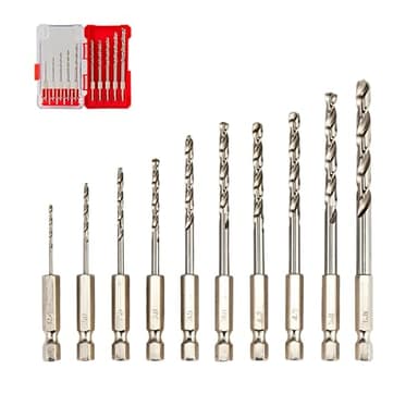 ITEMPESTI HSS Bohrer Set M35 Kobalt (1,5-6,0mm/10-tlg) für Edelstahl, Hartmetalle & Stahl - Robuste Metallbohrer mit Sechskantschaft in Aufbewahrungsbox