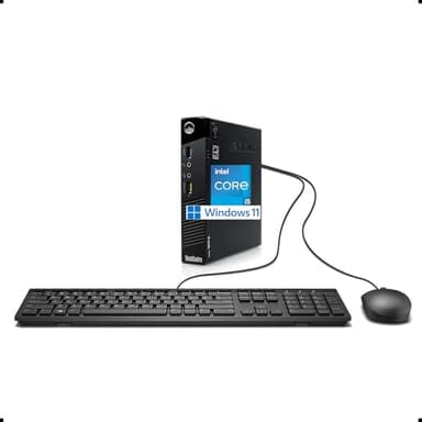 Lenovo ThinkCentre M73 Mini Desktop Computer PC, Intel Core i5-4570, 8GB RAM, 120GB SSD, WiFi, Bluetooth, US QWERTY Tastatur, Windows 11 Pro (Generalüberholt)