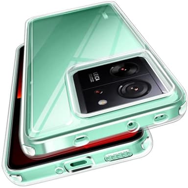 ivoler Nie Vergilbung Klar Hülle für Xiaomi 13T / Xiaomi 13T Pro, [Militärischer Schutz] Stoßfest Kratzfest Transparent Schutzhülle, Dünn Durchsichtige Handyhülle Case Cover