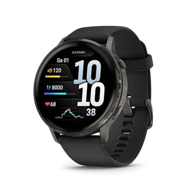 Garmin Venu 4 45mm - Fitness-Smartwatch, 1,4" AMOLED Touchdisplay, bis zu 12 Tage Akkulaufzeit, 80+ Sport-Apps, EKG, Health Status, Fitness Coach, Rollstuhlfunktionen, Telefonie, Taschenlampe