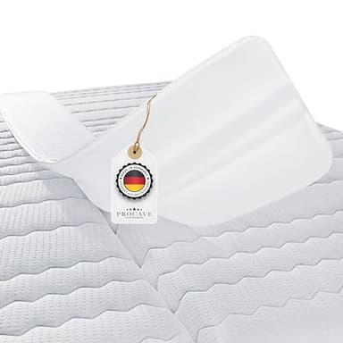 PROCAVE Liebesbrücke mit Frottee-Bezug 25 x 200 cm, EIN Matratzen Ritzenfüller verbindet Zwei Matratzen zu Einer großen Liege-Fläche, komfortabler Matratzenkeil für erholsamen Schlaf, Made in Germany