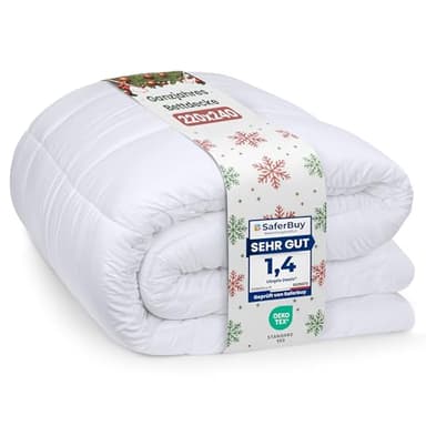 Utopia Bedding Bettdecke 220 x 240 cm, leichte Bettdecke mit Polyesterfüllung für 4 Jahreszeiten, Mikrofaser, für 2 Personen (weiß)