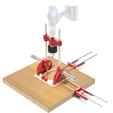 Mehrwinkel Bohrführung, Präzisions Bohrständer mit Bohrfutterzentrierung Bohrführungsbasis for 1/40.6 cm-1/5.1 cm Power Drills, 0° to 60° Angle Drill Guide Self-Centering Hand Drill Guide