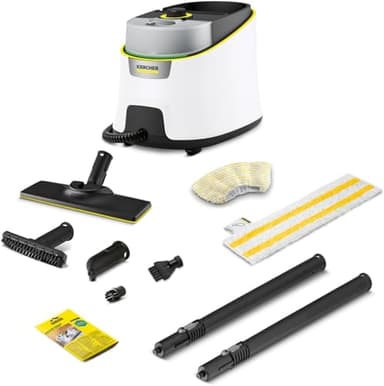 Kärcher Dampfreiniger SC 4 Deluxe, Dampfdruck: 4 bar, Aufheizzeit: 3 min., Fläche: ca. 130 m², Tank: 0,5 l + 1,3 l, inkl. Bodenreinigungsset EasyFix, Düsen, Mikrofaser-Überzug und Bürsten