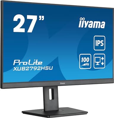 iiyama Prolite XUB2792HSU-B6 68,6cm 27" IPS LED-Monitor Full-HD 100Hz HDMI DP USB3.2 Höhenverstellung Pivot FreeSync schwarz