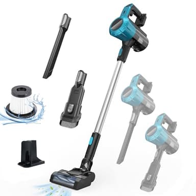 Akku Staubsauger 30000Pa,für Makita 18V Akku,Staubsauger Kabellos mit 0.6L Staubbehälter,LED Beleuchtung,für Teppich Hartböden und Auto (Ohne Batterie)
