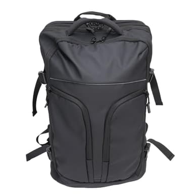 Fdit Detailfunktionen Erweiterbarer Rucksack-Staubsauger für Reisen, Business, Nass- und Trockentrennung, Koffer-Rucksack für Männer und Frauen, Schwarz, 33–47 L
