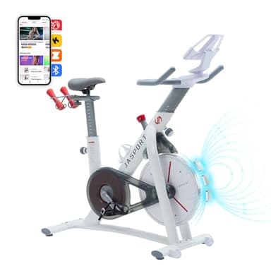 JASPORT S3 Heimtrainer Ergometer für Zuhause – Leises Fitnessbike mit Magnetbremse & Riemenantrieb, ideal für tägliches Cardiotraining im Home Gym, App-kompatibel mit Zwift & Kinomap