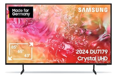 Samsung Crystal UHD TV 4K DU7179 Fernseher 65 Zoll (163 cm), Fernseher mit PurColor, 4K Upscaling, Gaming Hub, Crystal Prozessor, Tizen OS, Smart TV, Alexa, 3D Surround Sound & Q-Symphony