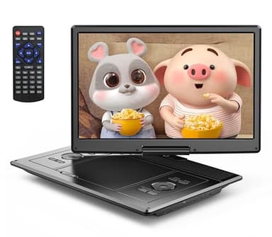 Yoton16,9" Tragbarer DVD-Player mit 14,1" HD-Drehbildschirm, ideal fürs Auto, 6 Stunden Akkulaufzeit, intelligente Speicherwiedergabe, USB/SD-Karten-Unterstützung [Kein Blu-ray-Support]