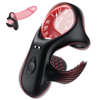 Penisring Vibrator mit 360° Verstellbarem Perlen-Klitorisstimulator, Sex Spielzeug für die Paare Männer Frauen, Cockring Penis Ring Sex Toys, Erotisches Sexspielzeug für Paare Mann Extrem Sex