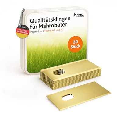 BEOS 30x Premium Titan Ersatzmesser ohne Schrauben - Kompatibel mit dem original Messerteller für Dreame A1 & A2 – Messerstärke 0,8 mm – Nur für Schrauben Schnellverschluss geeignet