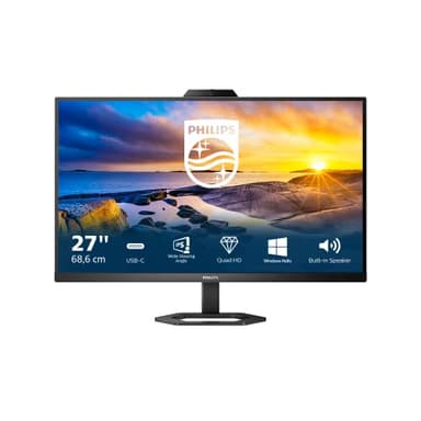 Philips 27E1N5600HE - 27 Zoll QHD USB-C Monitor, Webcam, höhenverstellbar, Lautsprecher (2560x1440, 75 Hz, HDMI, DisplayPort, USB-C, USB Hub) schwarz